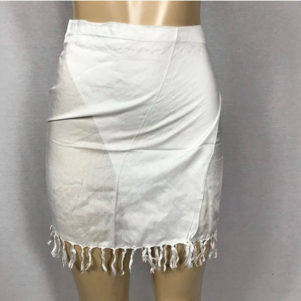 Zuliana Size Small 100% Rayon Skirt Wrap Around Waist Tie W/Fringes. New No Tags